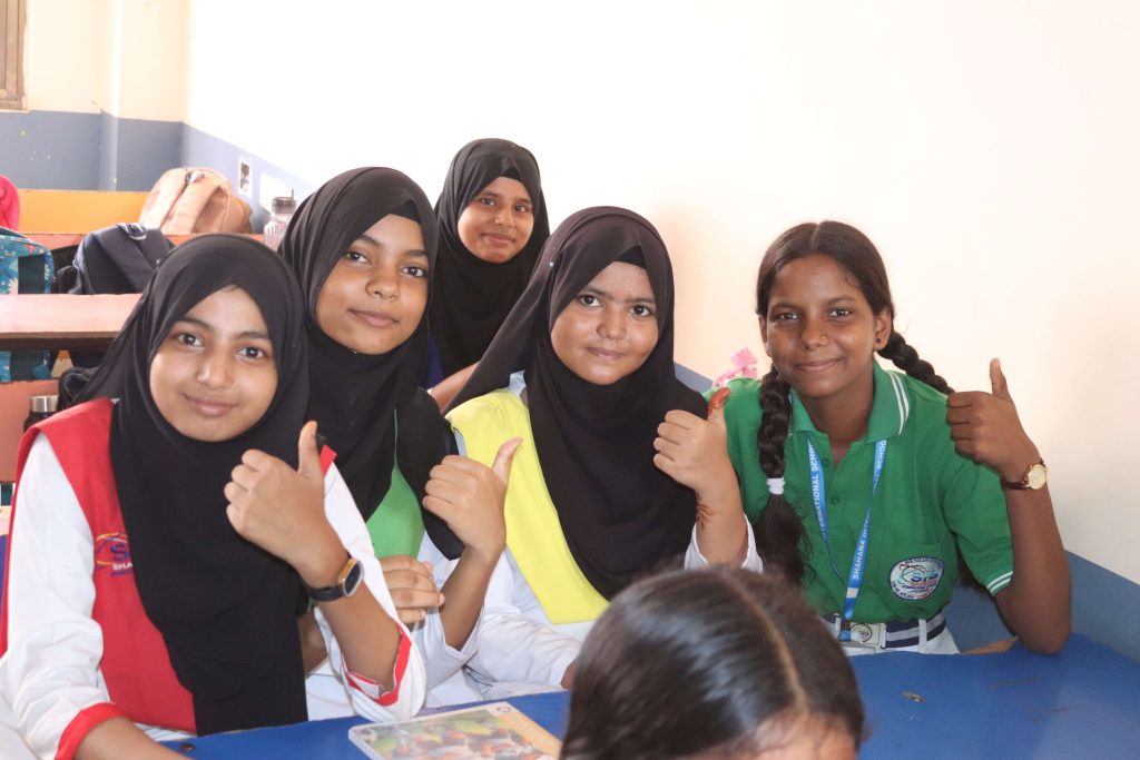 Students studying in a modern classroom at Shahana International School
